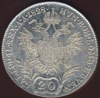 Ausztria/magyar verdejel 1828E 20Kr Ag II.Ferenc T:2/2-