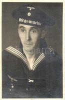 I. világháborús német tengerészek - 2 db fotó képeslap / WWI German Imperial Navy, mariners - 2 post...