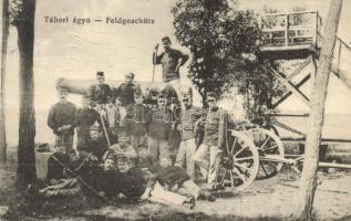 I. világháborús tábori ágyú, osztrák-magyar katonák, Ferenczi Miklós erdélyi történetíró, bibliográfus által küldve / WWI cannon, K. u. K. military, sent by Transylvanian historian (fa)