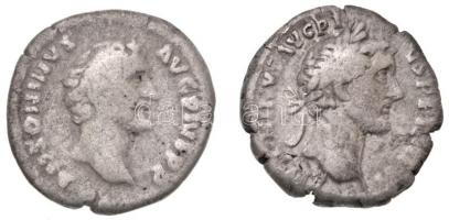 5db római denár, közte Róma / Antoninus Pius 139. Denár Ag (2,18g); Róma / II. Faustina 145-161. Denár Ag (2,92g) T:2-,3 5pcs of Roman silver coins, including Rome / Antoninus Pius 139. Denarius Ag ANTONINVS AVG PIVS PP / TR POT C-OS II (2,18g); Rome / Faustina II 145-161. Denarius Ag FAVSTINA AVGVSTA / AVGVS[TI PII FIL] (2,92g) C:VF,F