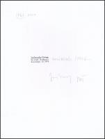 1983 Jankovszky György(1946-): New York, World Trade Center, feliratozva, aláírt, pecséttel jelzett,...