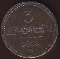 Ausztria/magyar verdejel 1851G 3Kr T:2/3+