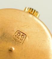 Fere arany (Au) 14K női karóra, fém szíjjal, jelzett, működik, bruttó 19,5 g