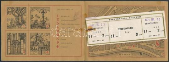 1971 Belépőjegy és ismertetőfüzet a Szentendrei Teátrumba