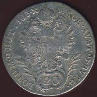 Ausztria/magyar verdejel 1803G 20Kr Ag II.Ferenc T:3/3-