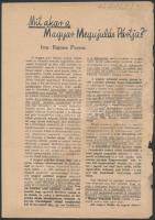 cca 1940 A Magyar Megújulás Pártjának 2 db röplapja