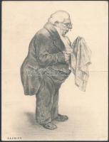 Anara-Chinoin gyógyszerreklám - Daumier grafikával, 17x13 cm