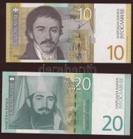 Jugoszlávia 2000. 10D, 20D T:I