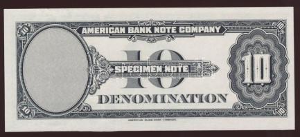 USA 1929. 10$ "SPECIMEN" T:I