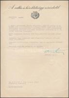 1948 Bp., A vallás- és közoktatási miniszter által Dr. Szántó György számára kiadott miniszteri tanácsosi kinevezés, rajta Ortutay Gyula aláírásával