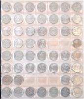 216db-os forint-fillér gyűjtemény, gyűrűs berakólapokon, névérték és évszám szerint gondosan rendeze...