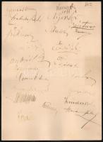 1919 Magyar Tanácsköztársasági arcképek sor sorszámozott emléklapon, hátoldalán 23 népbiztos és veze...