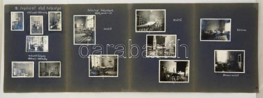 1933 A Szent Rókus Kórház fogászatának és szájsebészetének képes bemutatása 13 db feliratozott fotó leporellón.