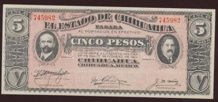 Mexikó/Chihuahua 1914. 5P T:I