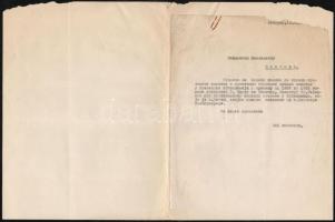 1935 Hevesy Pál (1883-1987) magyar diplomata,  Mo. képvieslője a Népszövetségnél. Aláírt levele Tiha...