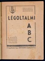 1939 Légoltalmi ABC. Bp., Légoltalmi Liga, I. kiadás, 64 p. Kiadói tűzött papírkötés