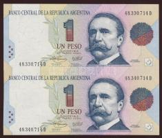 Argentína 1992-94. 1P függőleges párban T:I