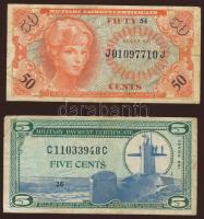 USA 1965. 50c + 1969. 5c T:II