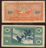 USA 1965. 50c + 1969. 5c T:II