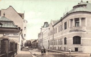 Nagyvárad, Oradea; Úri utca, főposta, Szalay Stefánia zongora iskolája / street, post office, piano school (EK)