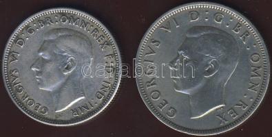 Ausztrália 1943. 1Fl Ag + Nagy-Britannia 1942. 1/2Cr Ag T:2/3+