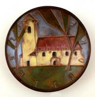 Ligeti Erika (1934-2004): Szentendre, kerámia tálka, jelzett, hibátlan, d: 11 cm