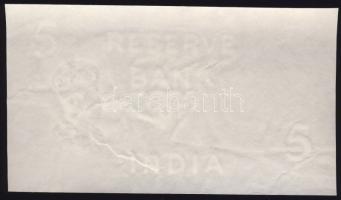 India 1939. 5R + 10R csak vízjeles alapnyomat T:I nyomdai gyűrődésekkel RR!!