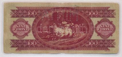 1947. 100Ft "B 202 - 059113" sorozat és sorszámmal illetve "MINTA" perforációval...