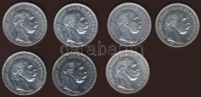 1K Ag 1912.(5X) T:2,2/3,3 + 1914.(1X) + 1915.(1X) T:2 összesen 7 db