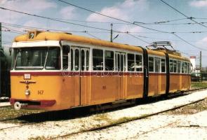 7 db MODERN használatlan magyar közlekedési eszköz képeslap, gőzmozdony, villamos, busz, automobil /...