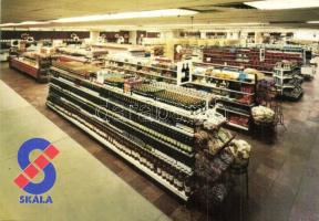 3 db MODERN használatlan reklám képeslap a SKÁLA Budapest Szövetkezeti Nagyáruházról, belső nézetes ...