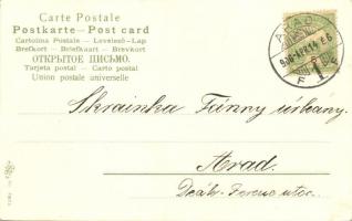 Boldog Húsvéti Ünnepeket / Easter greeting card with children and rabbit, Erika Nr. 1873. litho s: G...