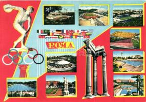4 db MODERN olimpia témájú képeslap, Róma, Moszkva, München, Olympiafilia Budapest '92 / 4 MODE...