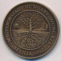 Lebó Ferenc (1960-) 1992. "Európában, Európáért / Magyarország - Sevilla Expo 1992" Br eml...