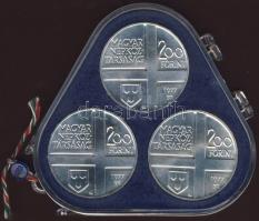 1977. 200Ft Ag 3klf db "Festők II. Mányoki, Rippl-Rónai, Csontváry" sor T:BU eredeti plomb...