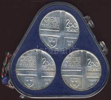 1976. 200Ft Ag 3klf db "Festők I.Derkovits, Szinyei, Munkácsi" sor T:BU eredeti plombált M...