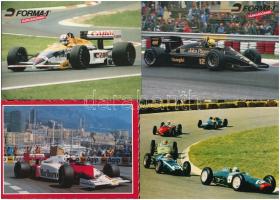 9 db MODERN főként használatlan motívumlap; Forma 1 versenyautók, Hungaroring / 9 MODERN unused motive cards; Forma 1 race cars, Hungaroring