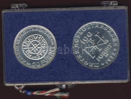 1972. 50Ft Ag + 100Ft "Szt.István" pár T:BU eredeti plombált MNB tokban!