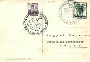 1938 'Ein Volk, ein Reich, ein Führer' / Adolf Hitler, NS propaganda, map of Germany one d...