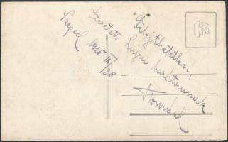 Szegeden készült katonai csoportkép. 14x9 cm