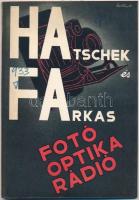 1933 Hatschek és Farkas Fotó, optika, rádió - képekkel illusztrált katalógus, 94p