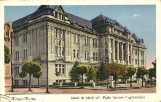 Marosvásárhely, Targu Mures; Fiúgimnázium / grammar school 'Marosvásárhely visszatért' So. Stpl. (kopott sarkak / worn corners)