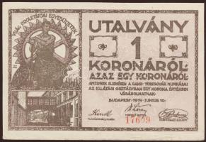 1919. "Ganz törzsgyár" 1K T:II-