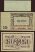 1917-20. Oroszország 5db klf bankjegy jobbakkal T:II+,II,III+