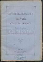 1871 Pest, Szentendre-Visegrádi és a Pilis-hegység földtani leírása Koch Antaltól, különlenyomat a Magyar Kir. Intézet 1871-ki évkönyvéből, felvágatlan példány, 60p