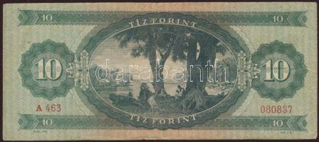 1947. 10Ft előlap ferdén nyomva T:II-