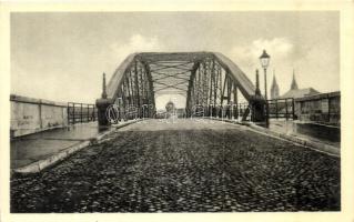 Komárom, Komárno; Klapka-tér, Duna híd - 2 db régi képeslap / square, bridge - 2 pre-1945 postcards