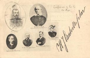 1899 The First Hague Convention; Tsar Nicholas, de Staal, de Martens, Léon Bourgeois, dEstournettes