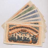 Németország / Weimari Köztársaság / Bielefeld 1923. 7db szükségpénz, perforáltak T:III,III-  Germany / Weimar Republic / Bielefeld 1923. 7pcs of necessity notes, all perforated C:F,VG