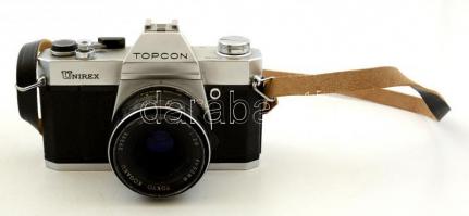 Topcon Unirex EE kamera Tokyo Kogaku 1:2,8 f=50mm objektívvel, távkioldóval + leírás / Vintage Japanese camera